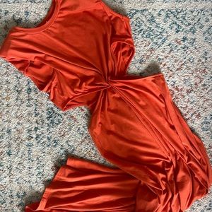 Cut Out Maxi dress - Orange